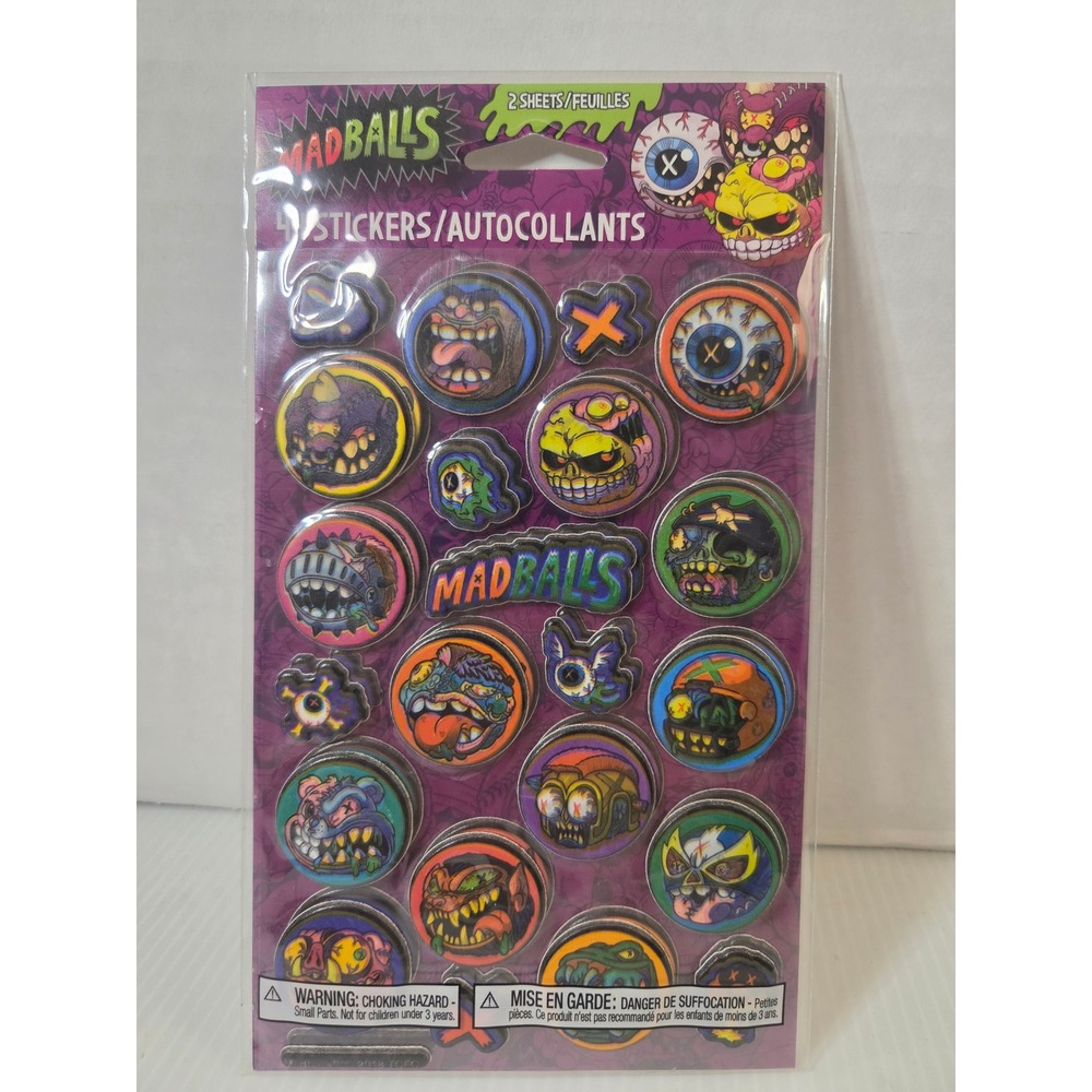 Madballs Sticker Sheets 2 Pack Multicolor New 2018 American‎ Greetings